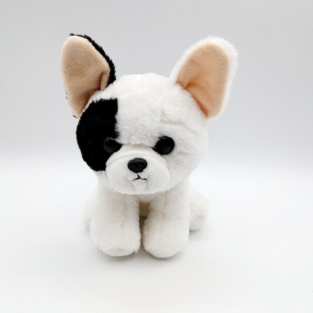 Ty Classic MARCEL 6" Frenchie White & Black Plush Dog 2017